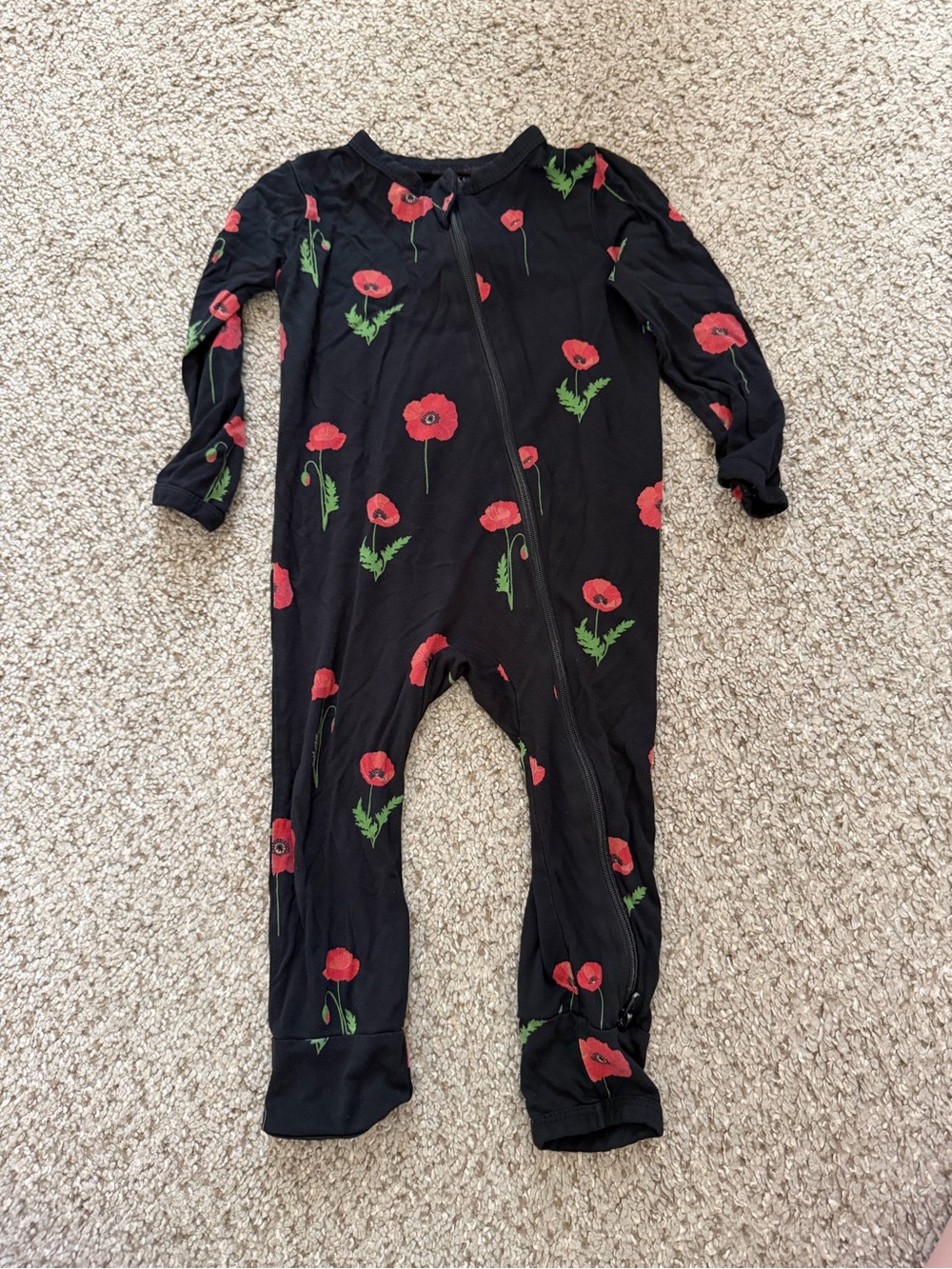Kyte baby romper Poppy Print